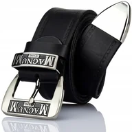 Paski - Pasek JENASOWY Szeroki 4 cm Srebrna Klamra GRACIO - miniaturka - grafika 1