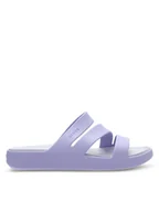 Klapki i japonki damskie - Crocs Klapki Getaway Strappy 209587 Fioletowy - miniaturka - grafika 1