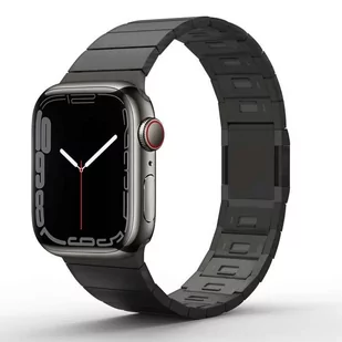 OPASKA PASEK TITANIUM "8" Apple Watch 1/2/3/4/5/6/7/8/9/SE/Ultra/Ultra2 42/44/45/49mm czarna - Akcesoria do smartwatchy - miniaturka - grafika 1