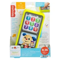 Zabawki interaktywne dla dzieci - Zabawka edukacyjna FISHER PRICE Ucz się i śmiej! Smartfonik 2w1 HNL43 - miniaturka - grafika 1