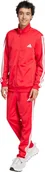Dresy męskie - Dres męski adidas Sportswear Basic 3-Stripes Tricot czerwony JX8731 L - miniaturka - grafika 1
