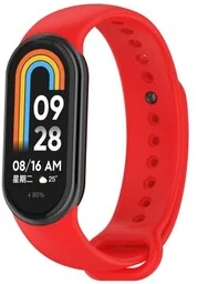 Bizon Silikonowy pasek Strap Watch Silicone do Xiaomi Smart Band 9 / 9 NFC / 8, czerwony - Akcesoria do smartwatchy - miniaturka - grafika 1
