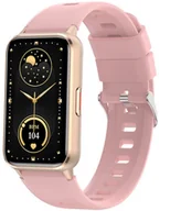 Smartwatch - Zegarek Damski SMARTWATCH RUBICON RNCF48 gold/pink silicone - miniaturka - grafika 1