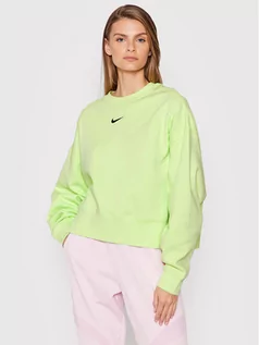 Bluzy damskie - Nike Bluza Sportswear Collection Essentials DJ7665 Zielony Oversize - grafika 1