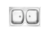 Zlewozmywaki - Deante Zlew Psb Apollo Nakładany, 2 Kom. Bez Oc., 80X50 Cm Dekor - miniaturka - grafika 1