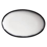 Tace i patery - Czarny ceramiczny talerz Maxwell & Williams Caviar, 25x16 cm - miniaturka - grafika 1