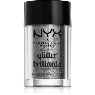 NYX Professional Makeup NYX Professional Makeup Silver Face & Body Glitter Brokat 2.5 g - Rozświetlacze do twarzy i ciała - miniaturka - grafika 1