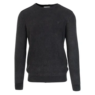 Męski Sweter GUESS YANN LS CN WASHED STITCHED SWT M3YR11Z2BB0-JBLK – Czarny - Swetry męskie - miniaturka - grafika 1