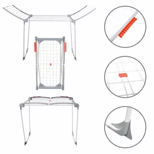 Suszarka ASTRA na pranie do ubrań bielizny składane ramiona wytrzymała atrakcyjny wygląd 18 metrów powierzchni suszenia! - oficjalny sklep internetowy YORK - Suszarki na ubrania - miniaturka - grafika 1