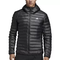 Kurtki i kamizelki sportowe męskie - Kurtka adidas Varilite Hooded Jacket BQ7782 - czarna - Adidas - miniaturka - grafika 1