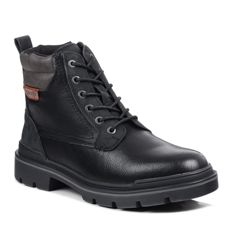 Buty męskie zimowe Wrangler Nevada na zamek za kostkę wysokie czarne43