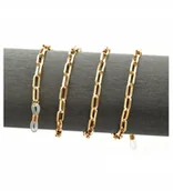 Akcesoria do okularów - Zawieszka Łańcuszek Do Okularów Damski Złoty Gold - miniaturka - grafika 1