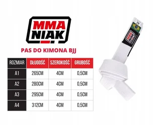 MMAniak Pas do kimona BJJ A2 Niebieski - Kimona, stroje i obuwie - miniaturka - grafika 1