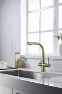 Baterie kuchenne - Blue Water ALABAMA MOSIĄDZ ANTYCZNY Bateria dwuobwodowa z podłączeniem filtra wody Alabama - mosiądz antyczny - miniaturka - grafika 1