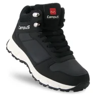 Buty trekkingowe męskie - Buty Trekkingowe męskie Campus Norden Skórzane czarne przejściowe 45 - miniaturka - grafika 1
