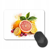 Podkładki pod mysz - PODKŁADKA POD MYSZ myszkę OWOCE cytrusy CYTRYNA POMARAŃCZA prezent DO BIURA - miniaturka - grafika 1