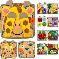 Zabawki sensoryczne - Tablica Manipulacyjna Sensoryczna Montessori Książeczka Zabawka Edukacyjna - miniaturka - grafika 1