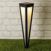 Lampy ogrodowe - HI HI Ogrodowa lampka solarna słupek LED 58 cm czarna 435254 - miniaturka - grafika 1