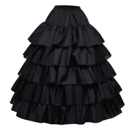 Spódnice - TEMU Spódnica z Białego Tiulu w Stylu Vintage z Falbankami i Regulowanym Wiązaniem w Talii - Wielopoziomowa, Płynna, Idealna na Śluby, Imprezy i - miniaturka - grafika 1