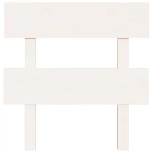 Lumarko Wezgłowie łóżka, białe, 93,5x3x81 cm, lite drewno sosnowe - Inne meble do sypialni - miniaturka - grafika 4