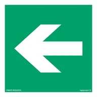 Systemy ekspozycyjne i znaki informacyjne - AE005 KIERUNEK DROGI EWAKUACYJNEJ, PS - PŁYTA PCV 1MM FOTOLUMINESCENCYJNA; (500X500MM) - miniaturka - grafika 1