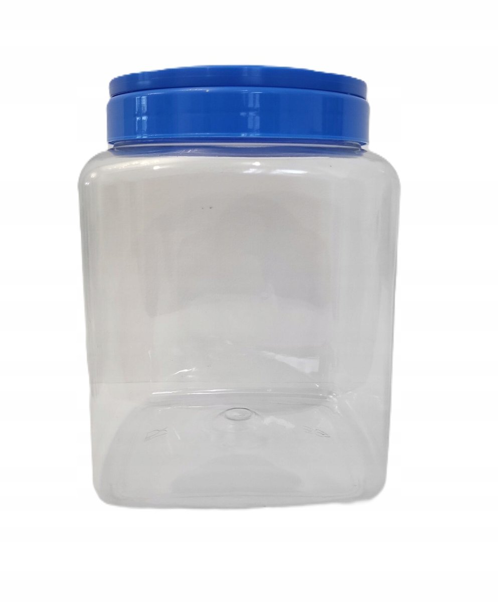 SŁOIK PLASTIKOWY na cukierki, przyprawy, susze 2,5L PET POJEMNIK spożywczy
