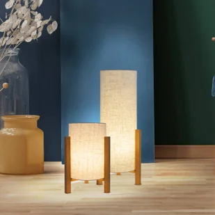 Näve Lampa stołowa 3193, drewno, tkanina lniana, wysokość 52cm - Lampy stojące - miniaturka - grafika 2