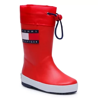 Buty dla dziewczynek - Kalosze Tommy Hilfiger - Rain Boot T3X6-30766-0047 M Red 300 - grafika 1