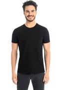 Koszulki męskie - Czarny t-shirt męski bawełniany koszulka z krótkim rękawem Luca, Kolor czarny, Rozmiar 3XL, Teyli - Primodo.com - miniaturka - grafika 1