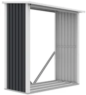 Altany ogrodowe - Drewutnia ogrodowa DENVER 182x89cm Cold Grey, stalowa konstrukcja, odporna na pogodę, idealna do przechowywania drewna opałowego Hardmaister - miniaturka - grafika 1