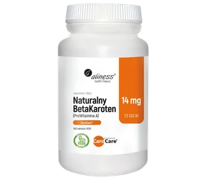 Naturalny BetaKaroten 14mg (ProWitamina A) 100 sztuk ALINESS - Suplementy naturalne - miniaturka - grafika 1