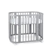 Łóżeczka i kojce - Waldin łóżeczko 5w1 z materacem Szare - miniaturka - grafika 1