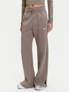 Nike Spodnie dresowe Phoenix DQ5615 Brązowy Regular Fit - Spodnie sportowe damskie - miniaturka - grafika 1