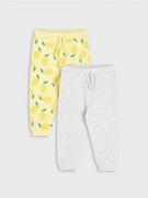 Body dla niemowląt - Sinsay - Spodnie dresowe jogger 2 pack - żółty - miniaturka - grafika 1