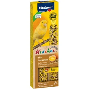 Vitakraft Kräcker dla kanarków 4 x 2 szt. Jajeczny z nasionami traw - Przysmaki dla ptaków - miniaturka - grafika 1