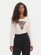 Bluzki damskie - Guess Bluzka W5BI75 J1314 Beżowy Regular Fit - miniaturka - grafika 1