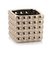 Pozostałe akcesoria do uprawy roślin - Doniczka Osłonka Ceramiczna NOWOCZESNA12,5CM Złota - miniaturka - grafika 1