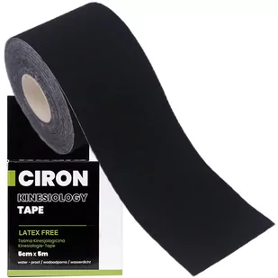 Ciron Czarna Taśma kinezjologiczna Tejp 5m - Akcesoria turystyczne - miniaturka - grafika 1