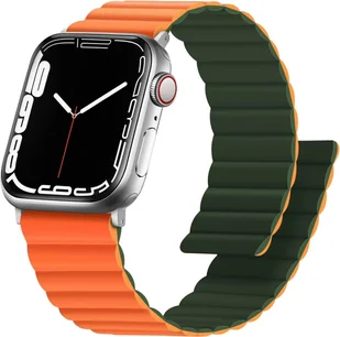 PASEK DO APPLE WATCH 5/6/7/8/9/10/SE/ULTRA 44/45/46/49 POMARAŃCZOWO-ZIELONY - Akcesoria do smartwatchy - miniaturka - grafika 1