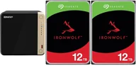 Serwery plików NAS i macierze dyskowe - Serwer plików Qnap TS-464-8G + 2x Seagate IronWolf 12TB ST12000VN0008 - miniaturka - grafika 1