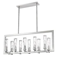 Lampy sufitowe - EVO LAMPA wisząca EVO P10069NI metalowa OPRAWA prostokątna ramka ZWIS szklane tuby przezroczyste EVO P10069NI - miniaturka - grafika 1