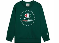 Bluzy dla dziewczynek - Bluza dziecięca bez kaptura CHAMPION zielona, rozmiar XXL - miniaturka - grafika 1