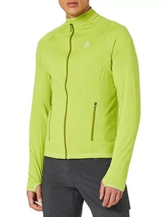 Kurtki męskie - Odlo Odlo Męska kurtka polarowa Midlayer Full Zip Proita zielony zielony (Macaw Green) S 593092 - grafika 1