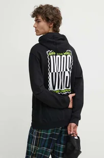 Vans bluza bawełniana męska kolor czarny z kapturem z nadrukiem VN0008H2BLK1 - Bluzy męskie - miniaturka - grafika 1