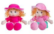 Lalki dla dziewczynek - Lalka szmacianka w spódnice duża 03705 DEEF mix - miniaturka - grafika 1