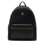 Plecaki - Plecak Tommy Hilfiger Th Logotape Backpack AW0AW17163 Czarny - miniaturka - grafika 1