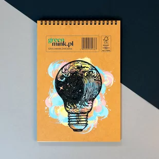 greenmink.pl Szkicownik na spirali Żarówka SZ07 - Szkolne artykuły papiernicze - miniaturka - grafika 1