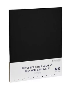 Prześcieradło 160 x 200 Baw bez Gumki Simply Czarn - Prześcieradła - miniaturka - grafika 1