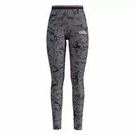 Legginsy - ODLO damskie legginsy sportowe Bl Active Warm Originals Tights szary Grey Melange - Aop Fw19 X-S 154211 - miniaturka - grafika 1