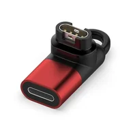 Akcesoria do pulsometrów i zegarków sportowych - ADAPTER PRZEJŚCIÓWKA KABEL GARMIN FENIX CZARNO CZERWONY USB-C - miniaturka - grafika 1